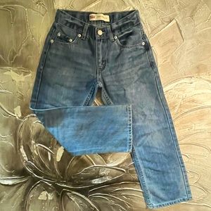 Boys Levi's Classic Relaxed Fit 505 Blue Denim Jeans Pants Size 8 Regular